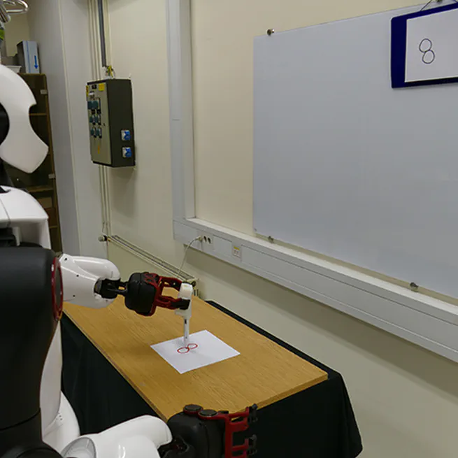 Learning to Write Anywhere with Spatial Transformer Image-to-Motion Encoder-Decoder Networks